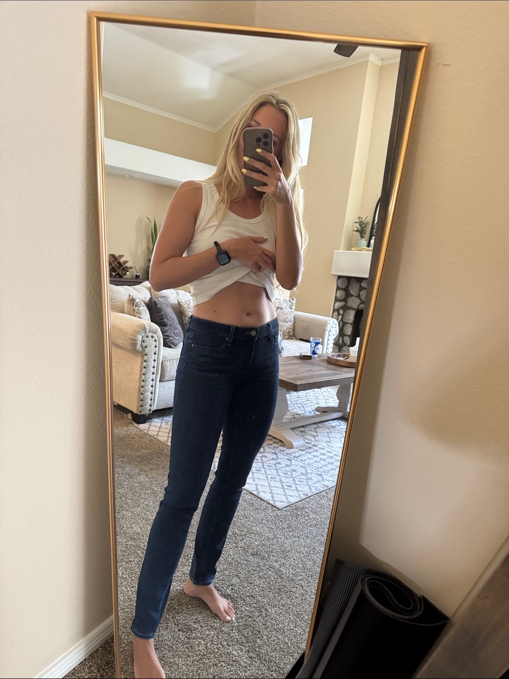 Paige Dark Blue Skinny Jeans